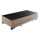 Ver imagem 2 de Cama Box Base c/Auxiliar Solteiro Universal Rústico Bordado Clean (88x188x32) - Paropas
