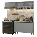 Ver imagem 2 de Armário de Cozinha Compacta 200cm Nice Madesa 09 Cinza