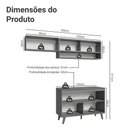Ver imagem 3 de Armário de Cozinha Compacta 200cm Nice Madesa 09 Cinza