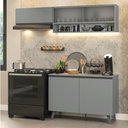 Ver imagem 1 de Armário de Cozinha Compacta 200cm Nice Madesa 09 Cinza
