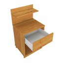 Ver imagem 6 de Mesa de Cabeceira Mavie 1 Gaveta e 2 Prateleiras Mdp Moderno Funcional Quarto Patrimar:cinamomo