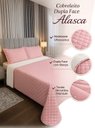Ver imagem 4 de Kit 03 Pçs Cobreleito Casal Queen Alasca Dupla Face Sherpa:Rosê