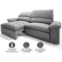 Ver imagem 4 de Sofá Plaza 2,00m Retrátil e Reclinável Velosuede - Netsofas