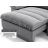 Sofá Plaza 2,00m Retrátil e Reclinável Velosuede - Netsofas - 5
