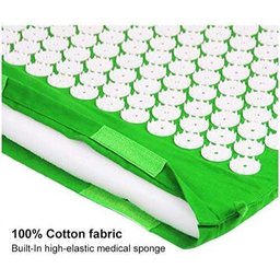 Conjunto Relaxante Acupress Brasil: Tapete e Travesseiro Terapêuticos "verde" - 1