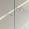 Cristaleira Or Estilo Retrô com Portas em Vidro Temperado Cor Off White / Cumaru - 4