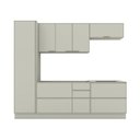 Ver imagem 2 de Cozinha Completa Fineze 6 Portas 6 Gavetas 100% MDF Areia Hp - Henn