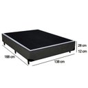 Ver imagem 2 de Cama Box Casal Sintético Sereneprime Cinza 138x188x40