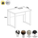 Ver imagem 3 de Mesa Escritório Plataforma 90cm 1 Cx de Tomada Pé Metal F5 Cor:macadâmia com Branco