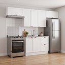 Ver imagem 1 de Cozinha Compacta Modulada 4 Peças sem Tampo Casuá Branca Unna