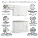 Ver imagem 7 de Cozinha Compacta Modulada 4 Peças sem Tampo Casuá Branca Unna