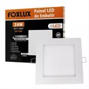 Ver imagem 3 de Kit 3 Painel Led 29,3x29,3 Redonda Branco Embutir 29,4x29,4 24w 6500k Foxlux