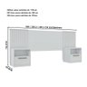 Cabeceira De Cama Box Casal Com Mesa De Cabeceira Branco - 4