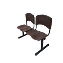 Ver imagem 2 de Longarina 2 Lugares para Recepção - Sala de Espera - Igrejas - em Polipropileno Cor Marrom