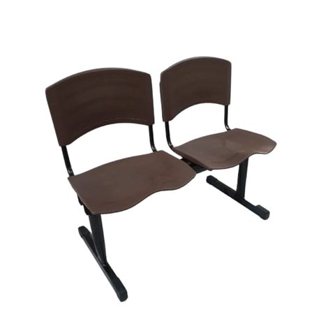 Longarina 2 Lugares para Recepção - Sala de Espera - Igrejas - em Polipropileno Cor Marrom