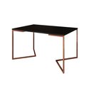 Ver imagem 1 de Mesa Jantar Industrial Retangular 137x90cm Preta Base Cobre V