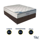 Ver imagem 3 de Cama Box Baú Bipartido Casal Marrom e Colchão Freedom Molas Ensacadas Ortobom