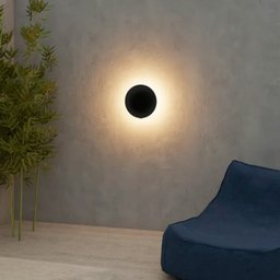 Arandela Eclipse Preta Led Facho Indireto 16cm 12w 3000k - 6