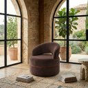 Ver imagem 1 de Poltrona Decorativa Moderna Arredondada Confortável Luxo Paris:Veludo Marrom