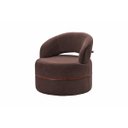 Ver imagem 4 de Poltrona Decorativa Moderna Arredondada Confortável Luxo Paris:Veludo Marrom