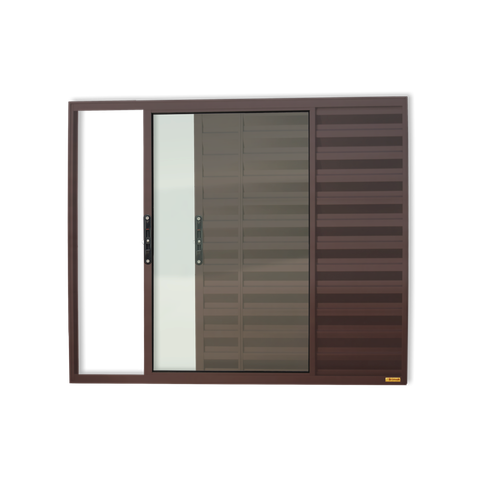 Veneziana Alumínio Confort 3F.100 x 150 V.Liso Marrom Corten Brimak