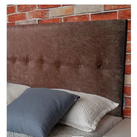 CABECEIRA ESTOFADA DURASI 05 SUEDE AMASSADO MARROM QUEEN 160 X 60 cm RBL