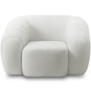 Ver imagem 2 de Poltrona Decorativa Orgânica para Sala Living Emery M05 Bouclê Creme - Lyam Decor