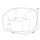 Ver imagem 4 de Poltrona Decorativa Orgânica para Sala Living Emery M05 Bouclê Creme - Lyam Decor