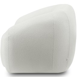 Poltrona Decorativa Orgânica para Sala Living Emery M05 Bouclê Creme - Lyam Decor - 5 Poltrona Decorativa Orgânica para Sala Living Emery M05 Bouclê Creme - Lyam Decor - 5
