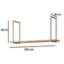 Ver imagem 2 de Prateleira de Cozinha Suspensa Estela 125cm Freijo - Mgm