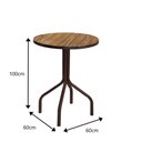 Ver imagem 2 de Conjunto Dinamarca 3 Banquetas 1 Mesa 60cm Bm Tubulares Conhaque/pathernon Caramelo
