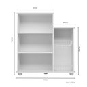 Ver imagem 4 de Armário Multiuso Fruteira Sollys 2 Portas Cesto Metal Nicho Microondas - Branco