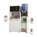 Ver imagem 5 de Armário Multiuso Fruteira Sollys 2 Portas Cesto Metal Nicho Microondas - Branco