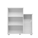 Ver imagem 3 de Armário Multiuso Fruteira Sollys 2 Portas Cesto Metal Nicho Microondas - Branco