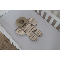 Almofada Protetor Redutor De Bebê Conforto emma baby redutor bebe conforto Chevron Palha - 2