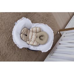 Almofada Protetor Redutor De Bebê Conforto emma baby redutor bebe conforto Chevron Palha - 1