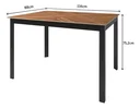 Ver imagem 6 de Conjunto Sala de Jantar Mesa Retangular 4 Lugares com 4 Cadeiras Monaco Rattan - Preto e Nude