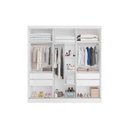 Ver imagem 2 de Guarda-roupa Solteiro Espelho 4 Gavetas 2,21m - Capri-branco - Bianchi Móveis