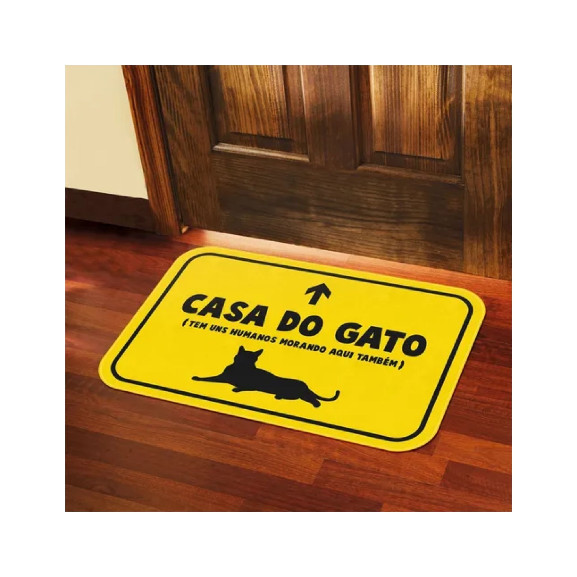 Tapete Porta Divertido Casa do Gato Capacho - 4