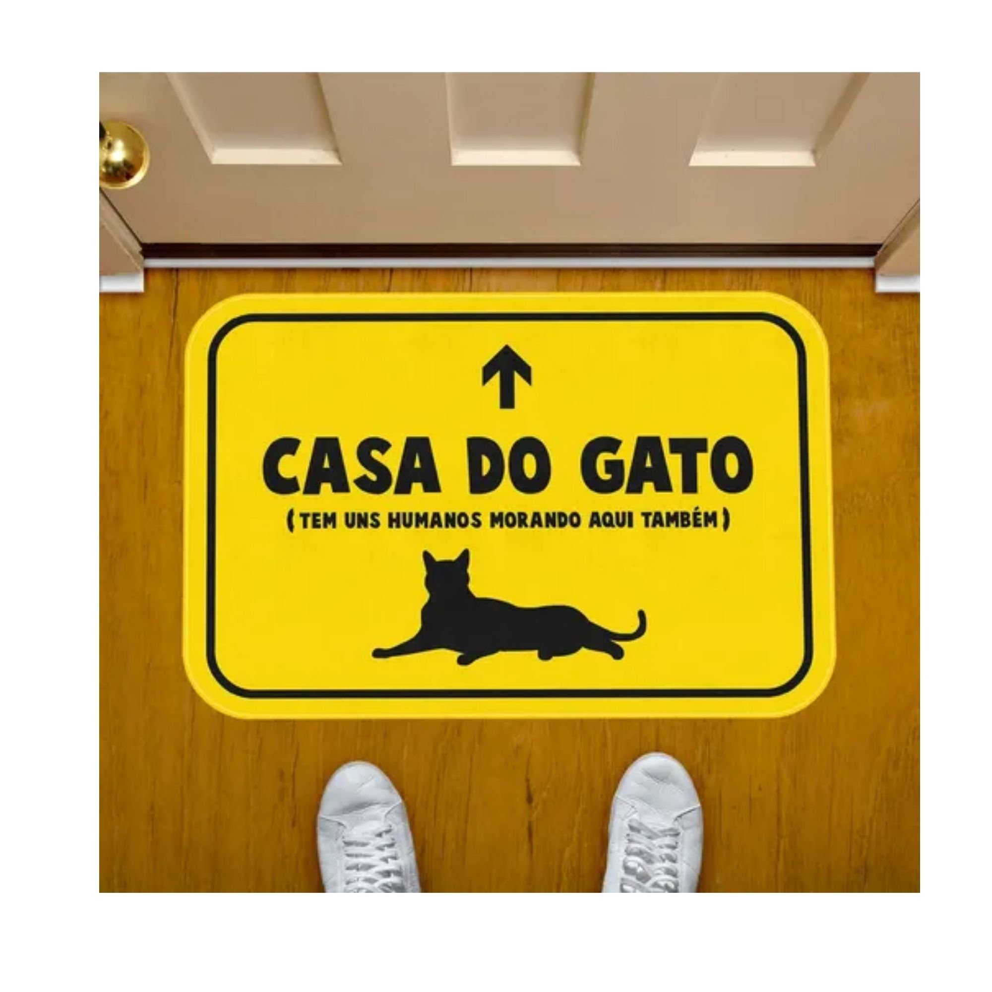 Tapete Porta Divertido Casa do Gato Capacho - 3