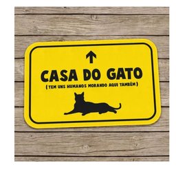 Tapete Porta Divertido Casa do Gato Capacho - 2