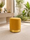 Ver imagem 4 de Kit 2 Puff Rodapé Dourado, Cor Amarelo Veludo - Let Móveis