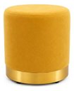 Ver imagem 3 de Kit 2 Puff Rodapé Dourado, Cor Amarelo Veludo - Let Móveis