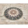 Mandala Indiana Piso Mosaico Vitral Árabe 100cm - 2