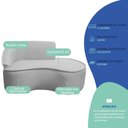 Ver imagem 6 de Kit Divã Recamier Orgânico Marrocos 160cm Lado Direito e 2 Poltronas Amore Linho Cinza Claro