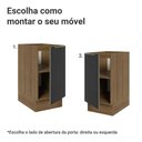 Ver imagem 4 de Balcão de Cozinha 40 cm 1 Porta (sem Tampo) Rustic/Preto Lux Madesa