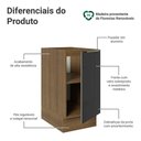 Ver imagem 3 de Balcão de Cozinha 40 cm 1 Porta (sem Tampo) Rustic/Preto Lux Madesa