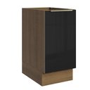 Ver imagem 1 de Balcão de Cozinha 40 cm 1 Porta (sem Tampo) Rustic/Preto Lux Madesa
