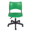 Ver imagem 2 de Cadeira Iso Turim Plastica Giratoria Secretaria com Regulagem de Altura Verde Popmov Cadeira Iso Gir