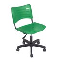 Ver imagem 1 de Cadeira Iso Turim Plastica Giratoria Secretaria com Regulagem de Altura Verde Popmov Cadeira Iso Gir